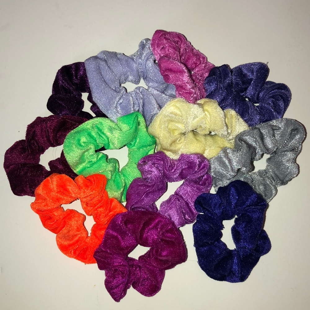mystery velvet scrunchies